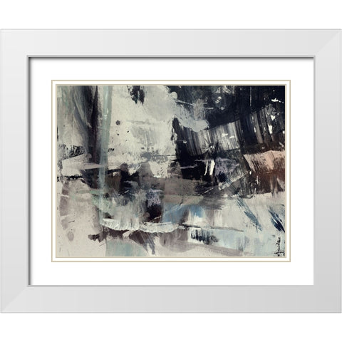 Crowded White Modern Wood Framed Art Print with Double Matting by Hobday, Dan