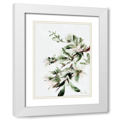 Bloom White Modern Wood Framed Art Print with Double Matting by Hobday, Dan
