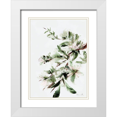 Bloom White Modern Wood Framed Art Print with Double Matting by Hobday, Dan