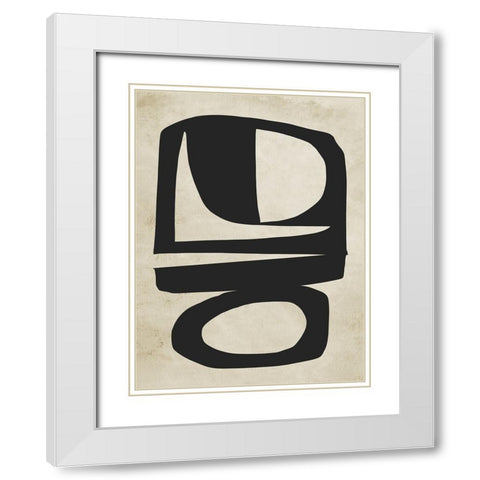 Chance White Modern Wood Framed Art Print with Double Matting by Hobday, Dan