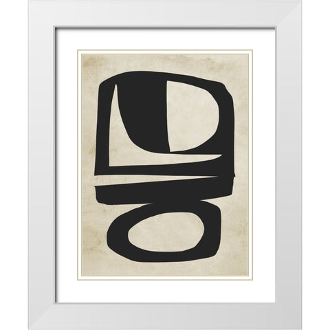 Chance White Modern Wood Framed Art Print with Double Matting by Hobday, Dan