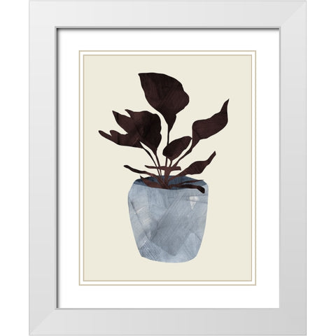 Country Plant White Modern Wood Framed Art Print with Double Matting by Hobday, Dan