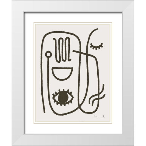 Get Going White Modern Wood Framed Art Print with Double Matting by Hobday, Dan