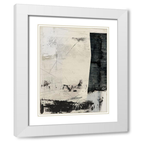 Movement White Modern Wood Framed Art Print with Double Matting by Hobday, Dan