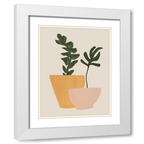 Planted White Modern Wood Framed Art Print with Double Matting by Hobday, Dan