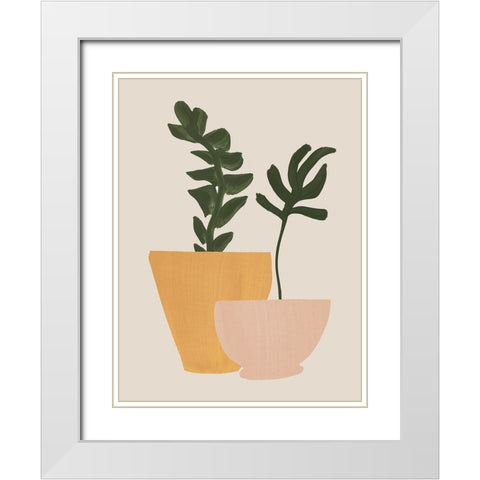 Planted White Modern Wood Framed Art Print with Double Matting by Hobday, Dan