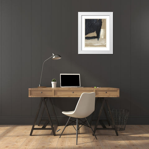 Texture White Modern Wood Framed Art Print with Double Matting by Hobday, Dan