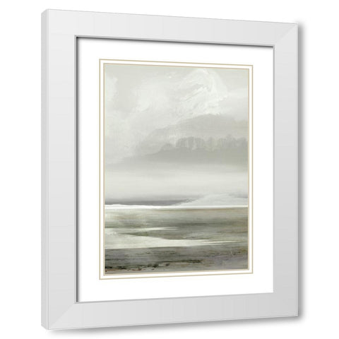 Lakes No2 White Modern Wood Framed Art Print with Double Matting by Hobday, Dan