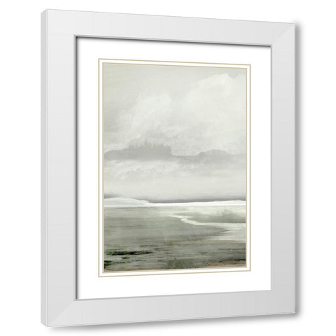Lakes White Modern Wood Framed Art Print with Double Matting by Hobday, Dan