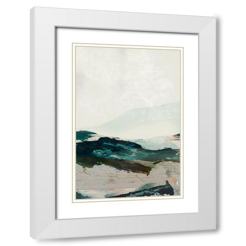 Mountains No2 White Modern Wood Framed Art Print with Double Matting by Hobday, Dan