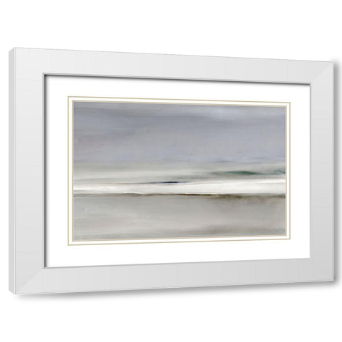 Horizon White Modern Wood Framed Art Print with Double Matting by Hobday, Dan