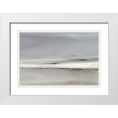 Horizon White Modern Wood Framed Art Print with Double Matting by Hobday, Dan