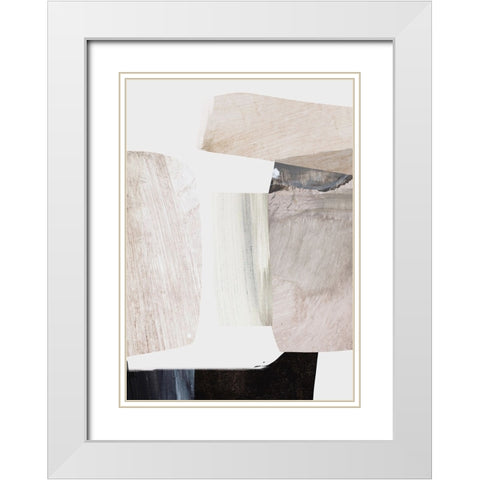 Clay White Modern Wood Framed Art Print with Double Matting by Hobday, Dan