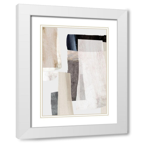Clay No2 White Modern Wood Framed Art Print with Double Matting by Hobday, Dan