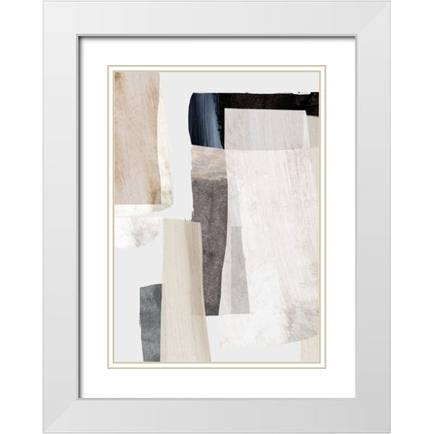 Clay No2 White Modern Wood Framed Art Print with Double Matting by Hobday, Dan