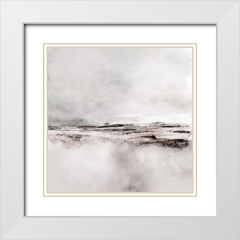 Ranch White Modern Wood Framed Art Print with Double Matting by Hobday, Dan