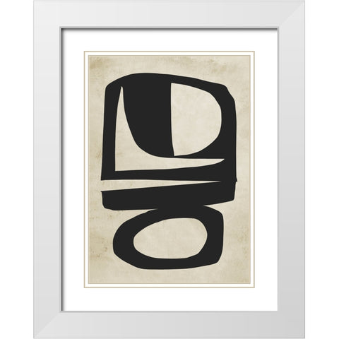 Chance White Modern Wood Framed Art Print with Double Matting by Hobday, Dan