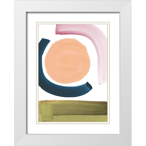 Gravity White Modern Wood Framed Art Print with Double Matting by Hobday, Dan