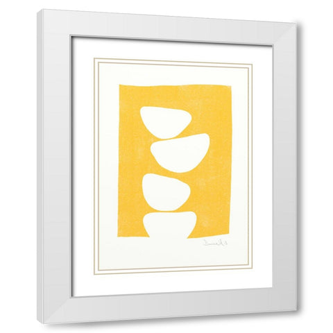 Mellow No2 White Modern Wood Framed Art Print with Double Matting by Hobday, Dan