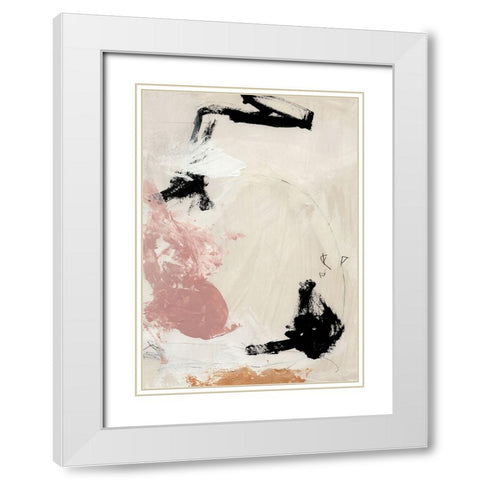 Ballet White Modern Wood Framed Art Print with Double Matting by Hobday, Dan