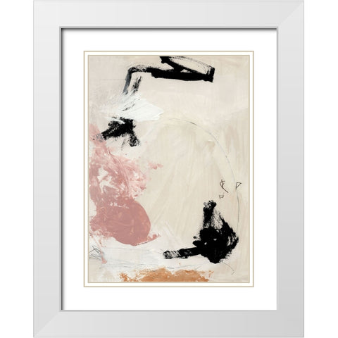 Ballet White Modern Wood Framed Art Print with Double Matting by Hobday, Dan