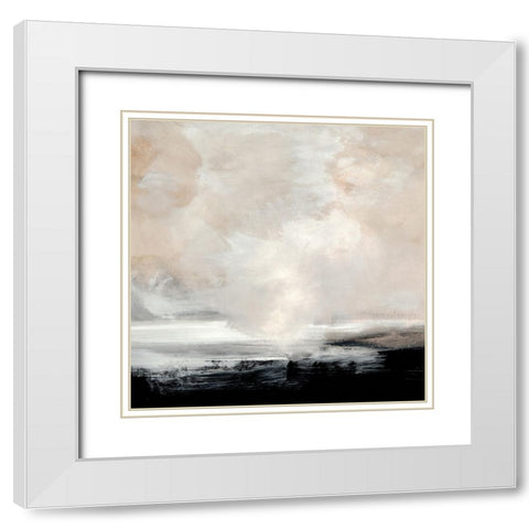Clouds White Modern Wood Framed Art Print with Double Matting by Hobday, Dan