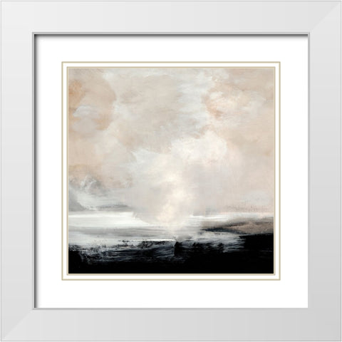 Clouds White Modern Wood Framed Art Print with Double Matting by Hobday, Dan