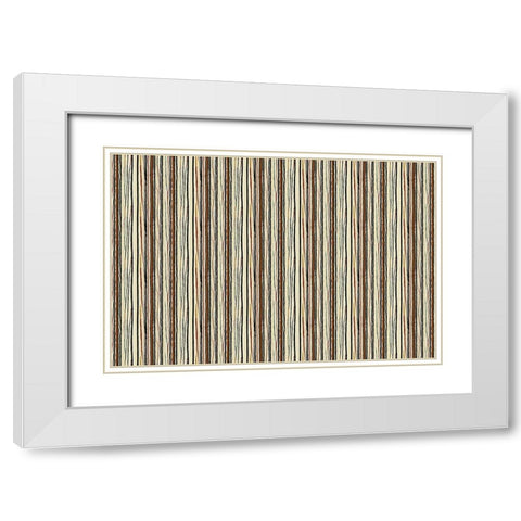 Pattern No 127 White Modern Wood Framed Art Print with Double Matting by Treechild