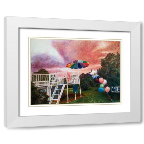 Graduation White Modern Wood Framed Art Print with Double Matting by Key and Sea