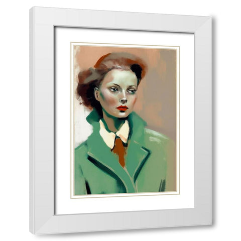 Agent Six White Modern Wood Framed Art Print with Double Matting by Treechild
