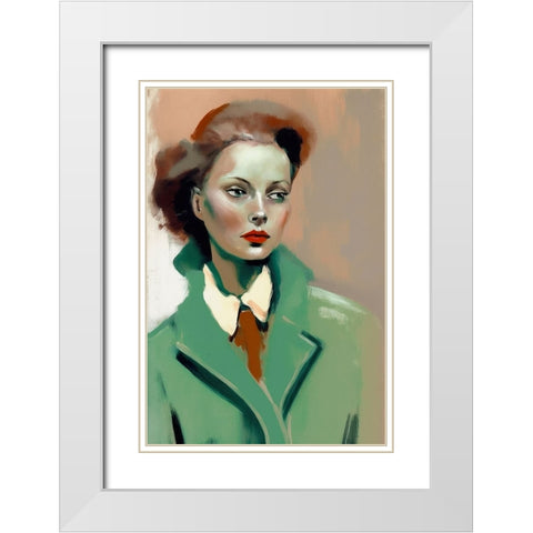 Agent Six White Modern Wood Framed Art Print with Double Matting by Treechild