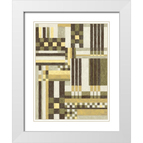 Abstract composition 24 White Modern Wood Framed Art Print with Double Matting by NKTN