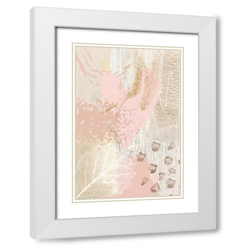 Morning Pink-1 White Modern Wood Framed Art Print with Double Matting by Moss, Sally Ann
