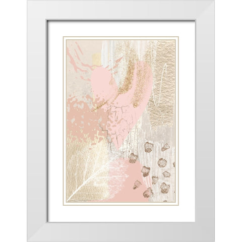 Morning Pink-1 White Modern Wood Framed Art Print with Double Matting by Moss, Sally Ann