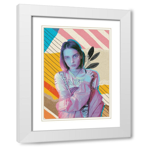 The Illusionist White Modern Wood Framed Art Print with Double Matting by Demir, Aylin