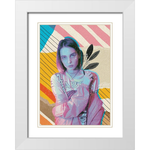 The Illusionist White Modern Wood Framed Art Print with Double Matting by Demir, Aylin