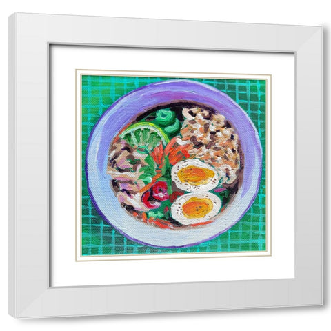 Ramen White Modern Wood Framed Art Print with Double Matting by and Sea, Key