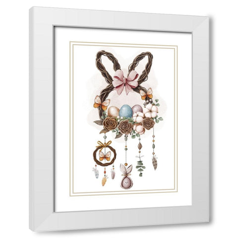 Dreamcatcher Easter White Modern Wood Framed Art Print with Double Matting by Thai, Xuan