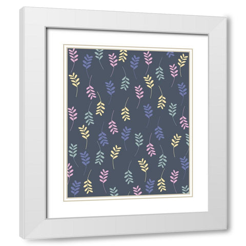 Scandi japandi flowers 2 White Modern Wood Framed Art Print with Double Matting by Manovski, Sarah