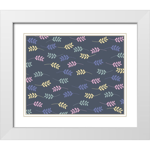 Scandi japandi flowers 3 White Modern Wood Framed Art Print with Double Matting by Manovski, Sarah