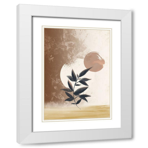 Akintola White Modern Wood Framed Art Print with Double Matting by Roze, Fadil