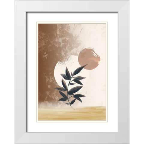 Akintola White Modern Wood Framed Art Print with Double Matting by Roze, Fadil