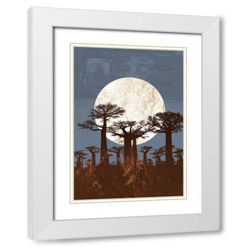 Onyesha Odili White Modern Wood Framed Art Print with Double Matting by Roze, Fadil