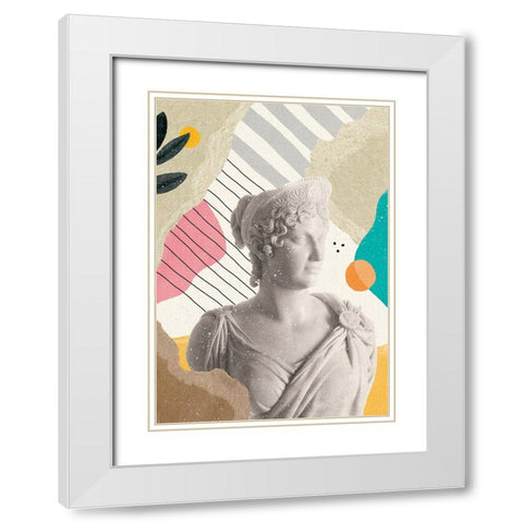 Stone Aesthetics White Modern Wood Framed Art Print with Double Matting by Demir, Aylin