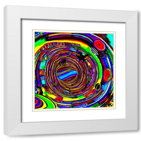 IT2 White Modern Wood Framed Art Print with Double Matting by Baco, Velibor