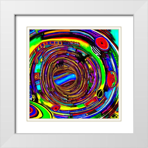 IT2 White Modern Wood Framed Art Print with Double Matting by Baco, Velibor