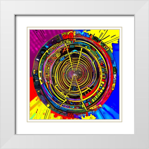 IT3 White Modern Wood Framed Art Print with Double Matting by Baco, Velibor