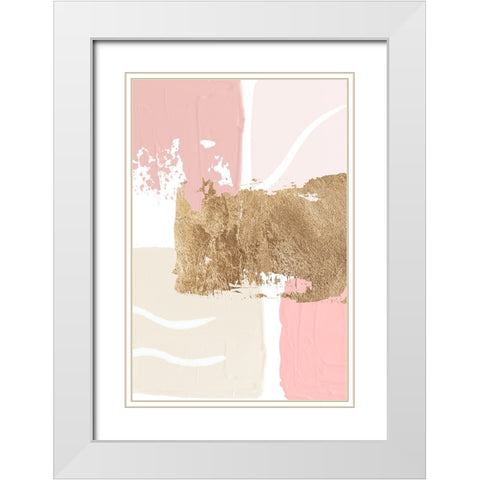 Pride of Pink-3 White Modern Wood Framed Art Print with Double Matting by Moss, Sally Ann