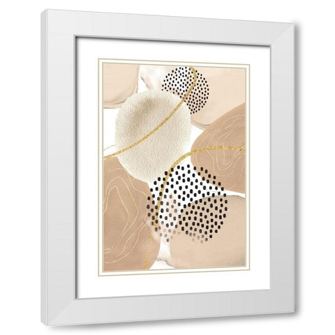 Jealous Beige-2 White Modern Wood Framed Art Print with Double Matting by Moss, Sally Ann