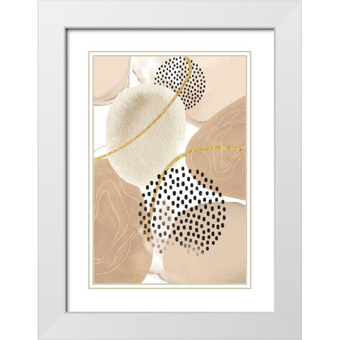 Jealous Beige-2 White Modern Wood Framed Art Print with Double Matting by Moss, Sally Ann